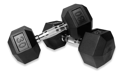 Mancuernas para entrenar fuerza en La Hacienda 